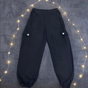 Black cargo pants